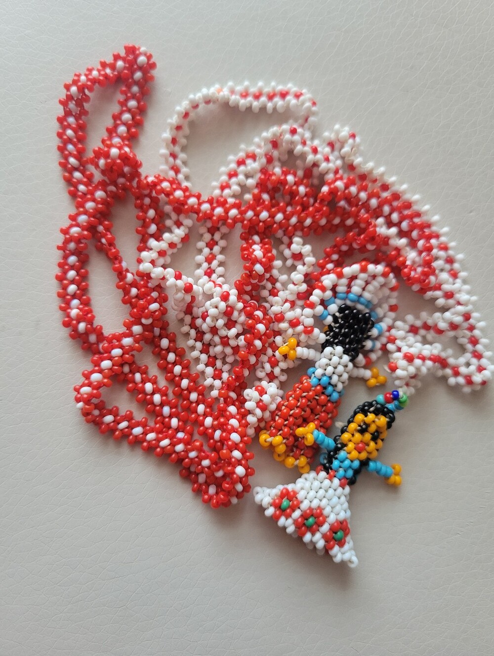 Vintage Beaded Native American Doll Necklaces Man & Woman Southwestern Unisex - Picture 6 of 10